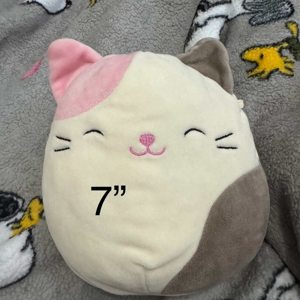 Squishmallows Karina 7” Pink and Cream Stuffed Cat